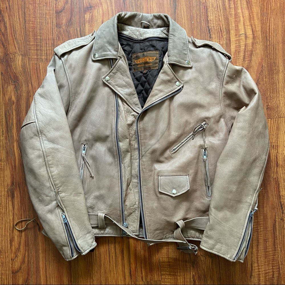 Unik leather motorcycle jacket, like new